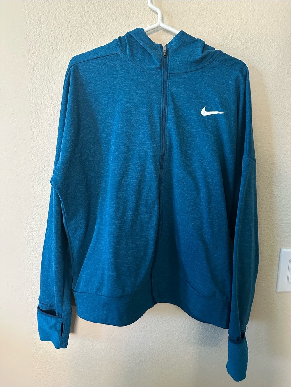 Nike Blue Full-Zip Hoodie with White Swoosh size M/ NWOT 1183